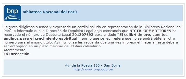 bnperu colibri de oro