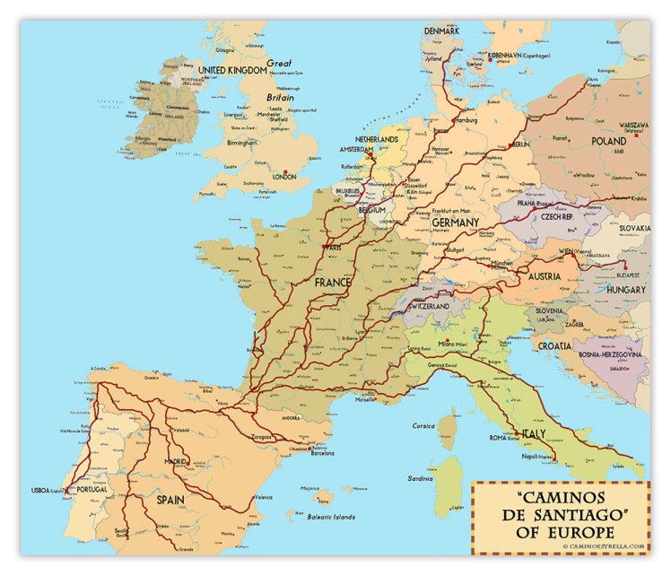 camino de santiago en europa
